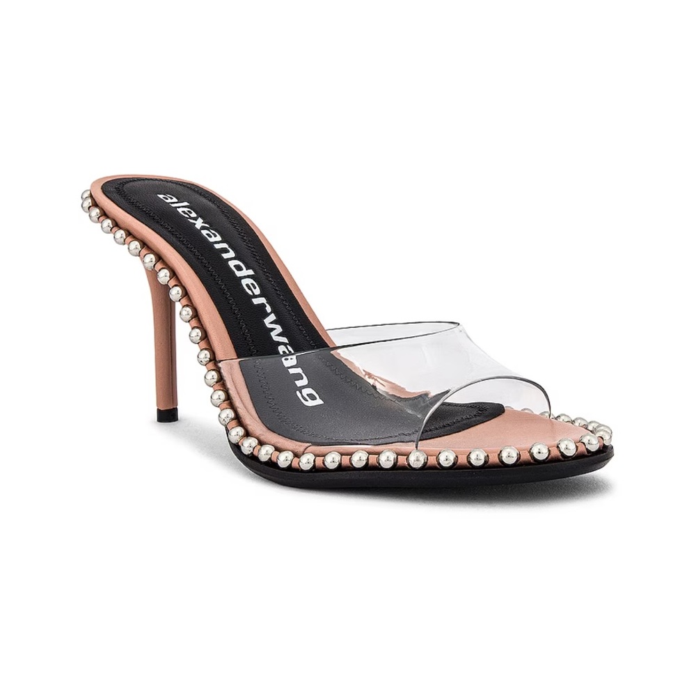Alexander Wang Nova Mule Slides 95mm Sand Stone Size 37